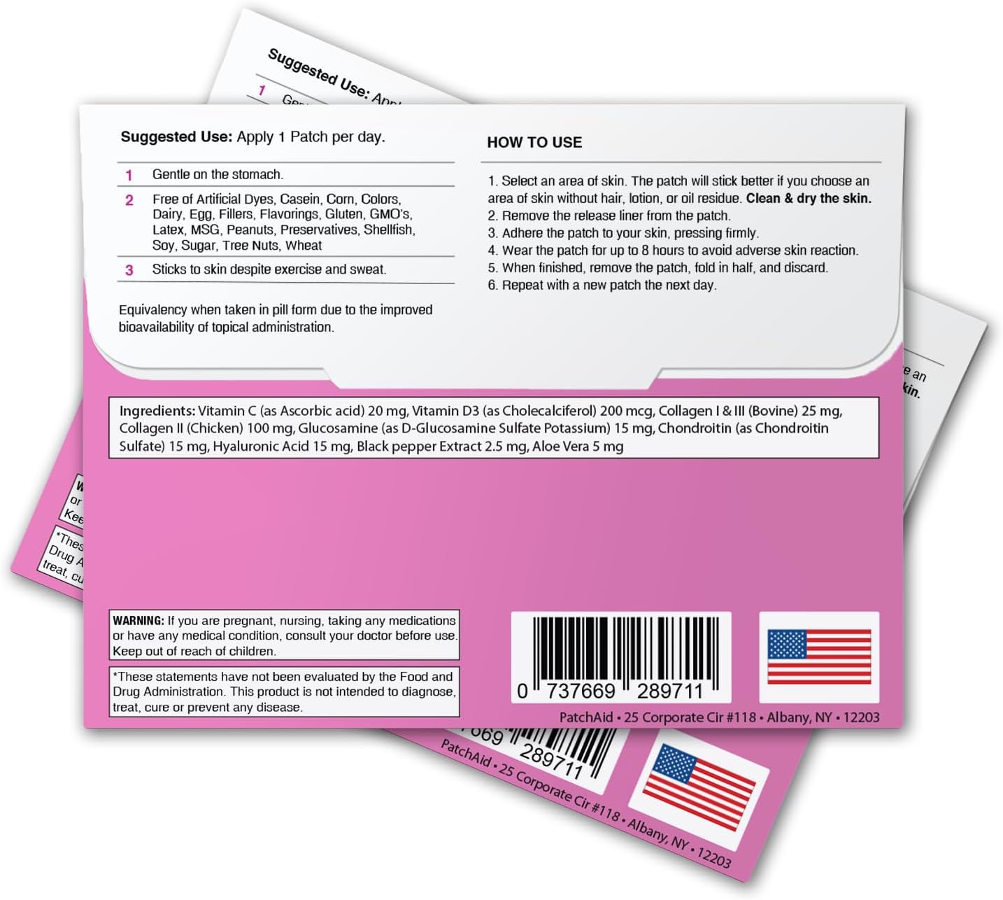 PatchAid Collagen Plus Topical Patch 30-Day Supply - Image 3