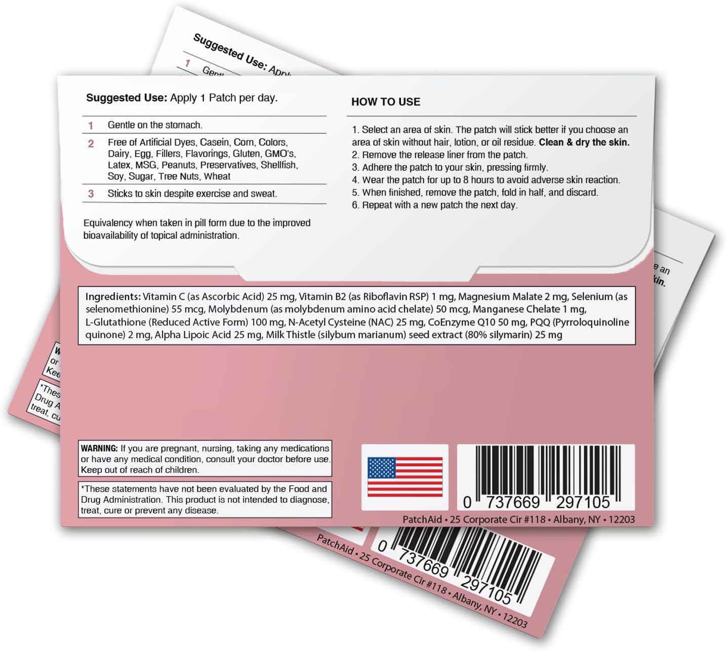 PatchAid Glutathione Topical Patch 30-Day Supply - Image 3