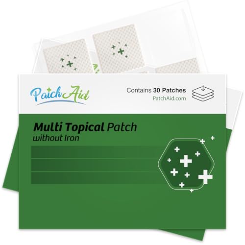 PatchAid Multi Plus Topical Patch Without Iron | Supports Daily Energy | 8 Hour Wear for Easy Absorption | 30 Day Supply