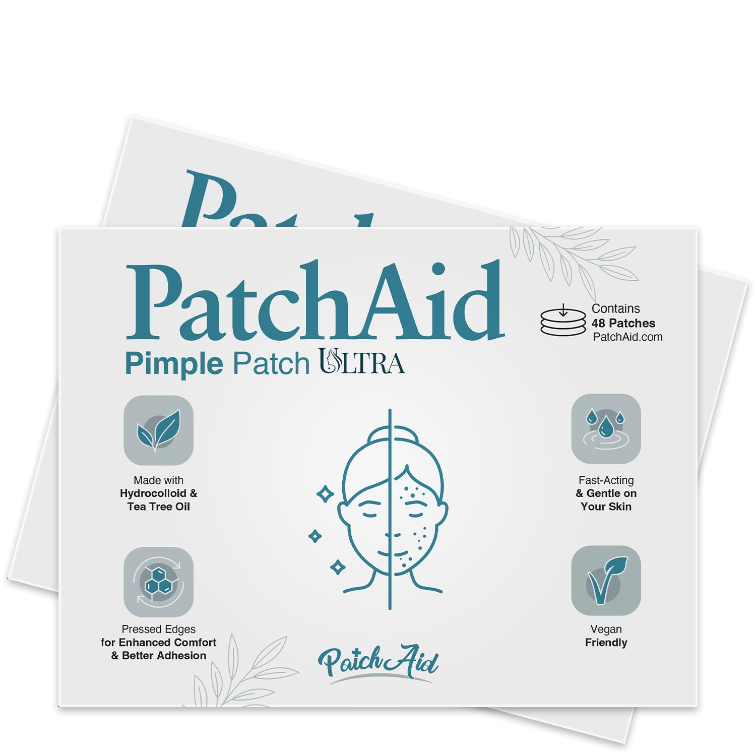 PatchAid Pimple Patch Ultra – 48 Invisible Hydrocolloid Patches with Tapered Edges - Image 3