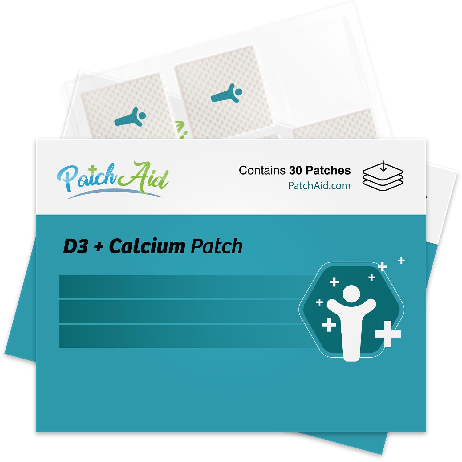 PatchAid D3 Calcium Patch 30-Day Supply (Pack of 2)
