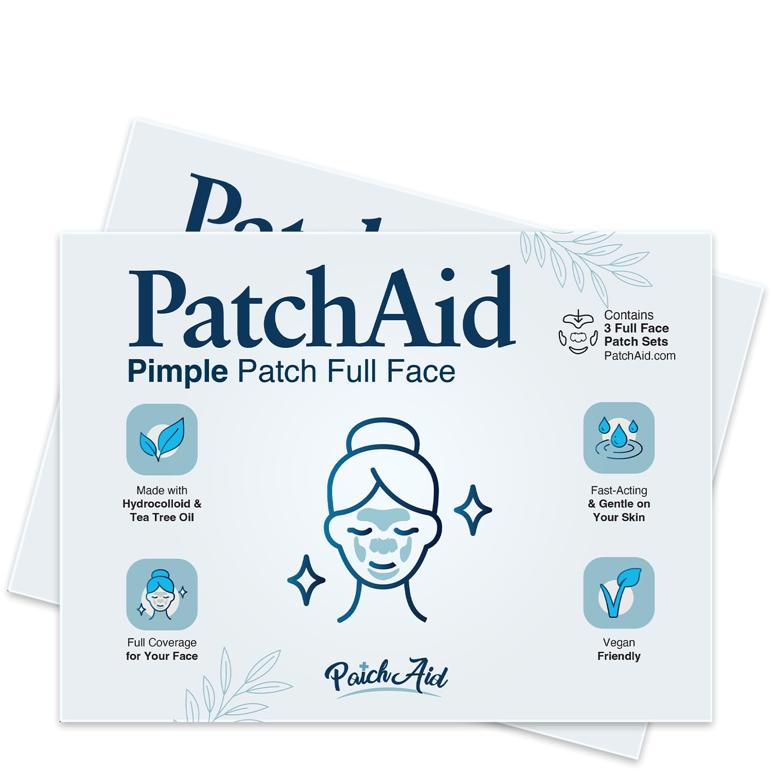Pimple Patch Full Face – 15 Hydrocolloid Patches for Chin, Cheeks, Nose and Forehead - Image 4