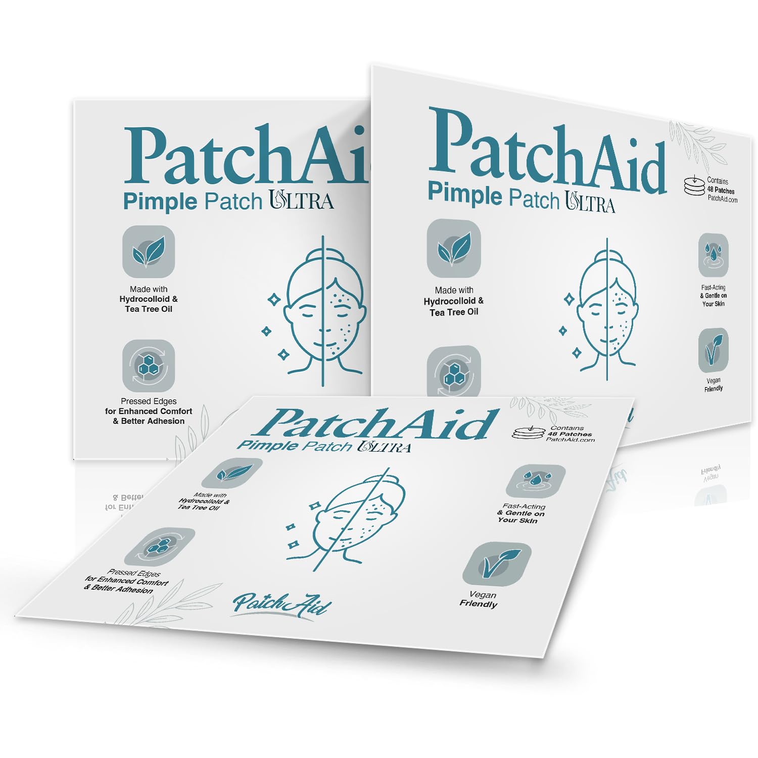 PatchAid Pimple Patch Ultra – 48 Invisible Hydrocolloid Patches with Tapered Edges - Image 5