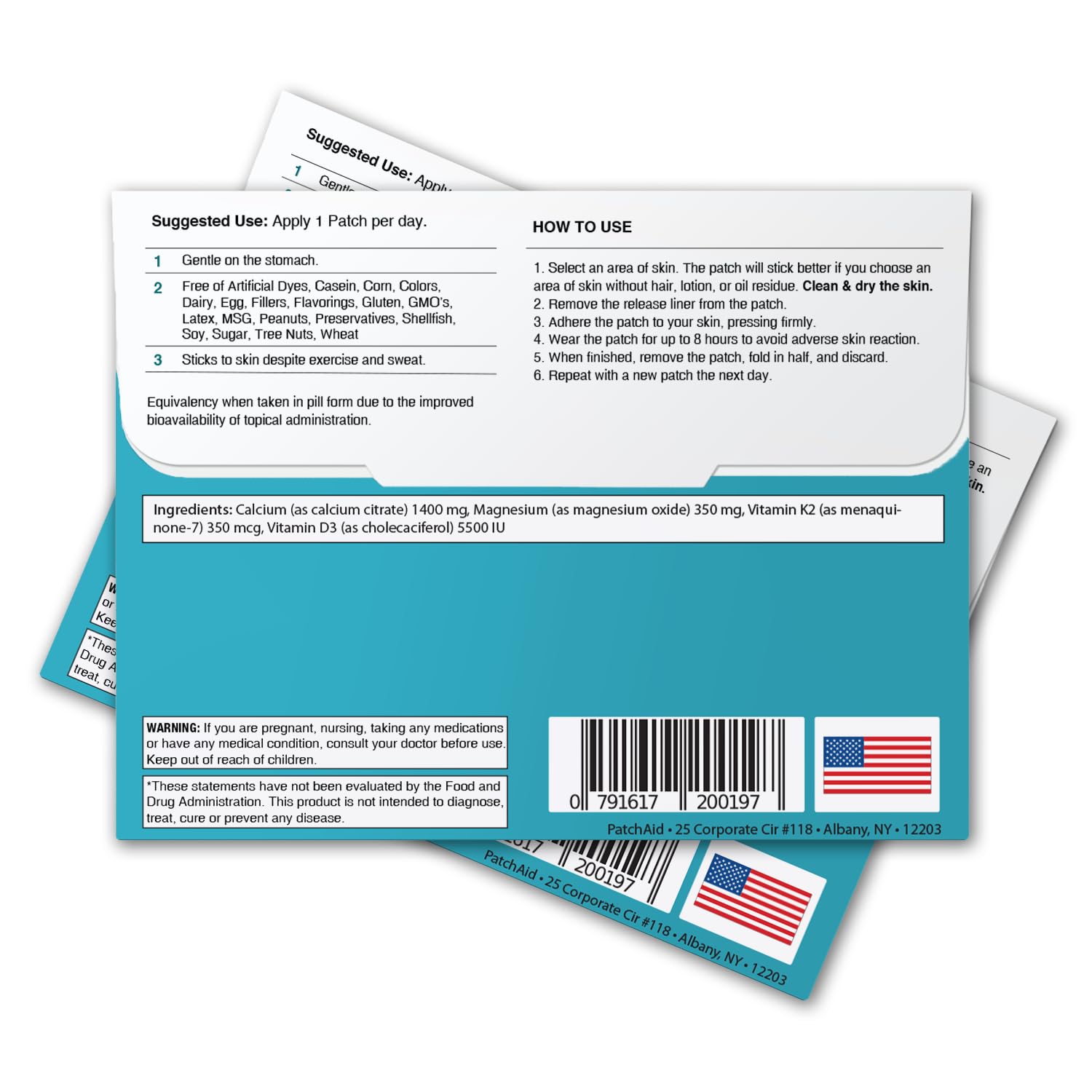 PatchAid D3 Calcium Patch 30-Day Supply (Pack of 2) - Image 2